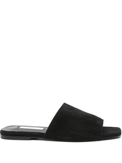 VELVET FLAT SANDALS