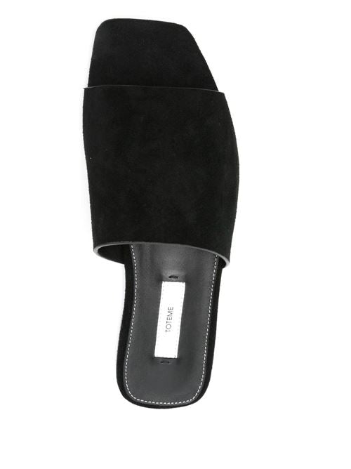 VELVET FLAT SANDALS