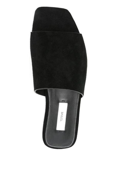 VELVET FLAT SANDALS