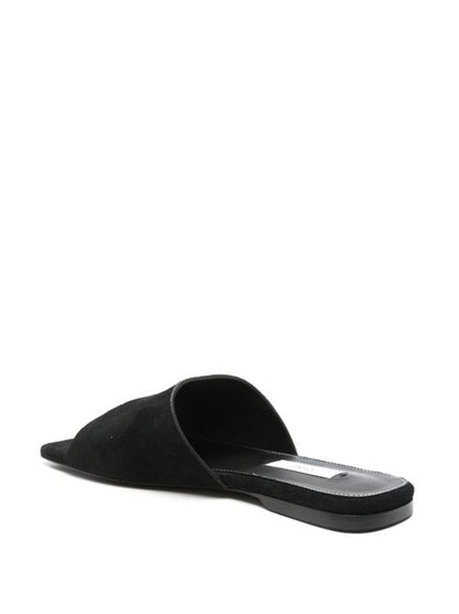 VELVET FLAT SANDALS