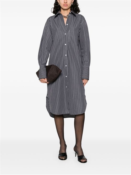 STRIPED COTTON SHIRTDRESS