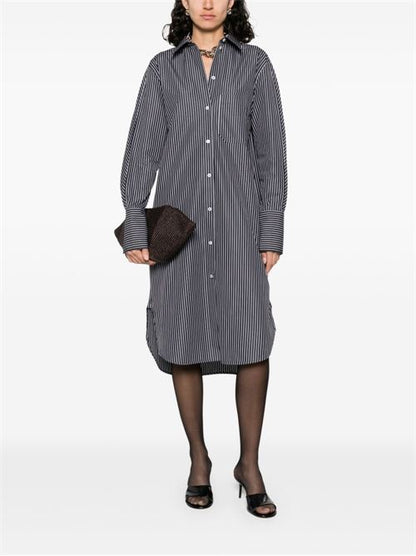 STRIPED COTTON SHIRTDRESS
