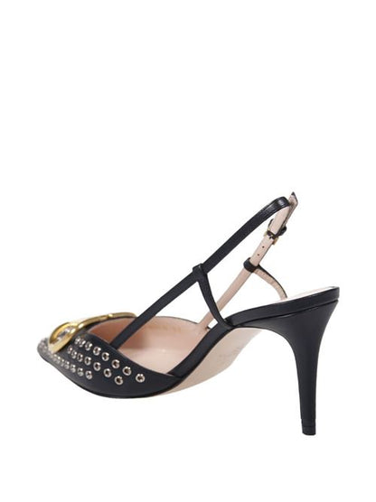 VLOGO SIGNATURE LEATHER PUMPS