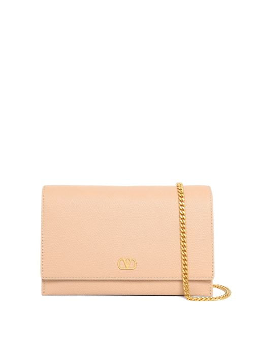 VLOGO SIGNATURE LEATHER WALLET ON CHAIN