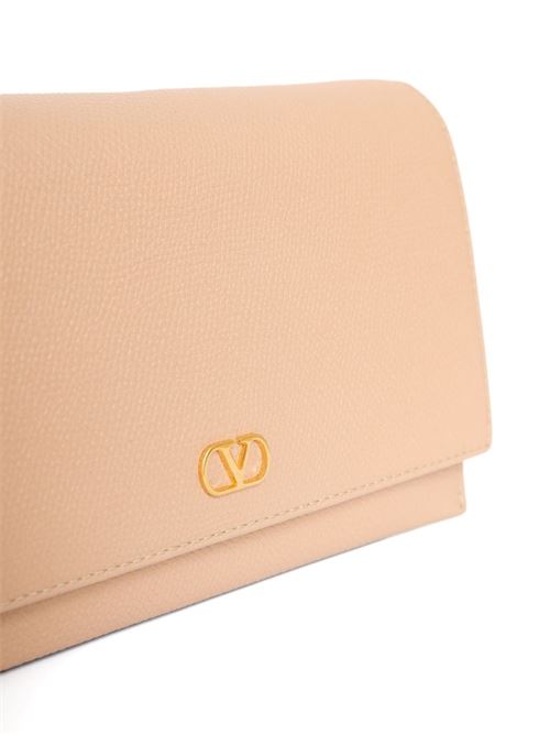 VLOGO SIGNATURE LEATHER WALLET ON CHAIN