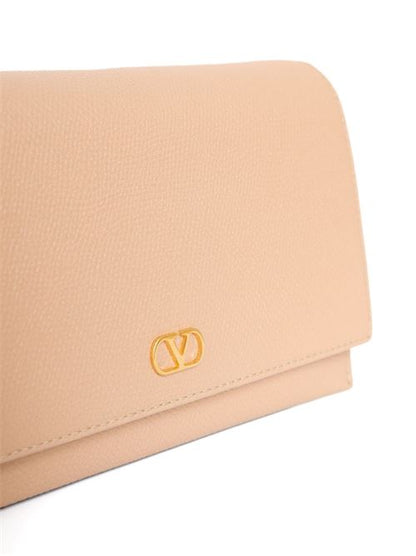 VLOGO SIGNATURE LEATHER WALLET ON CHAIN