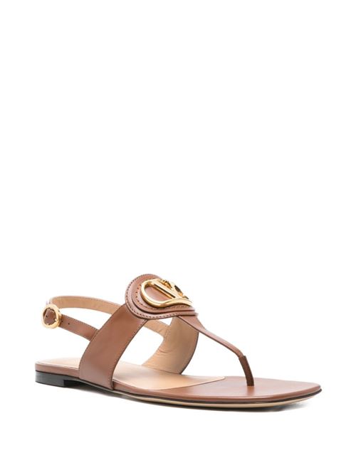 VLOGO SIGNATURE LEATHER THONG SANDALS