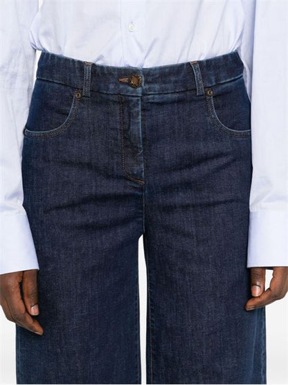 COTTON WIDE-LEG TROUSERS