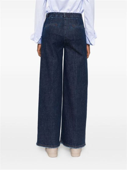 COTTON WIDE-LEG TROUSERS