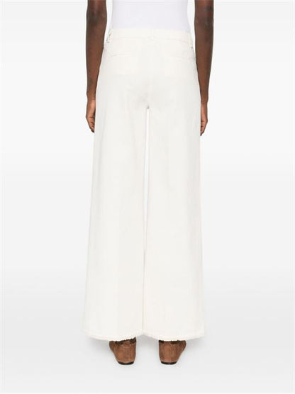 COTTON WIDE-LEG TROUSERS
