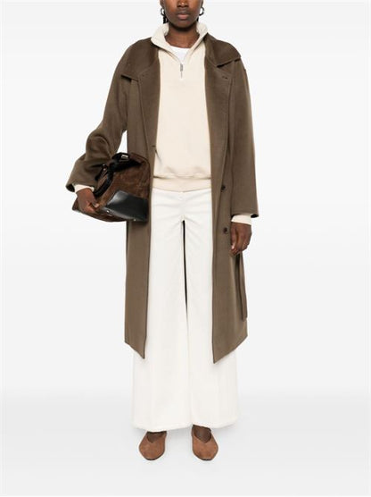 COTTON WIDE-LEG TROUSERS