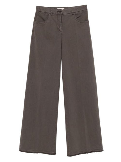COTTON WIDE-LEG TROUSERS