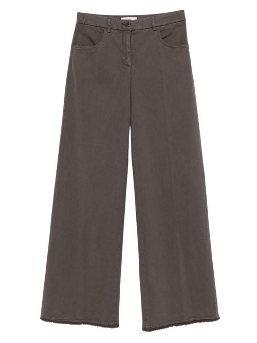 COTTON WIDE-LEG TROUSERS