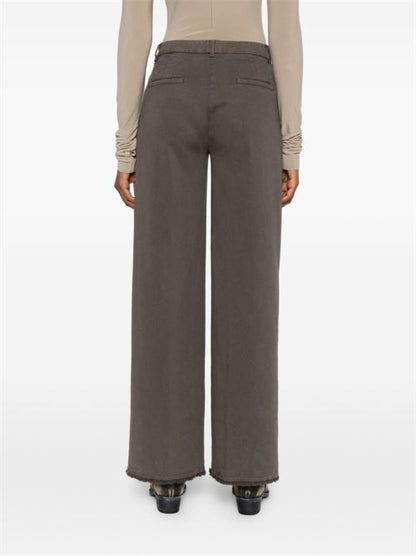 COTTON WIDE-LEG TROUSERS