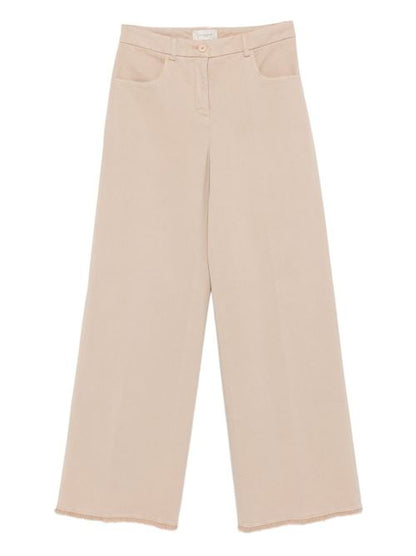 COTTON WIDE-LEG TROUSERS