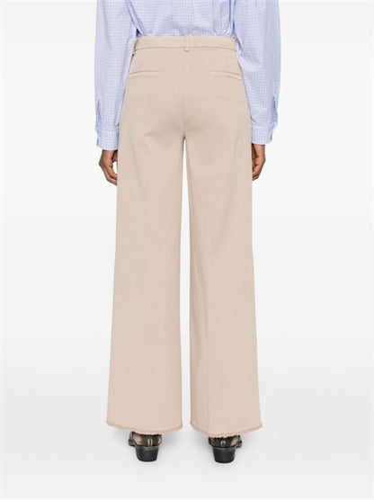 COTTON WIDE-LEG TROUSERS
