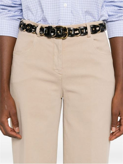 COTTON WIDE-LEG TROUSERS