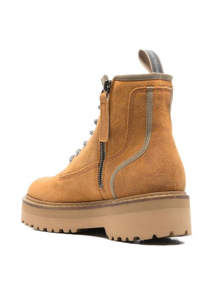 LEATHER LACE UP BOOTS