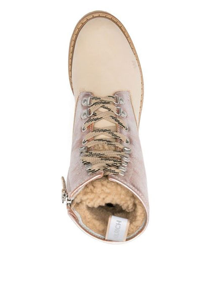 LEATHER LACE UP BOOTS