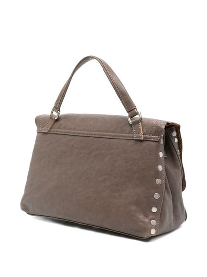 POSTINA TABACCO BABY LEATHER HANDBAG