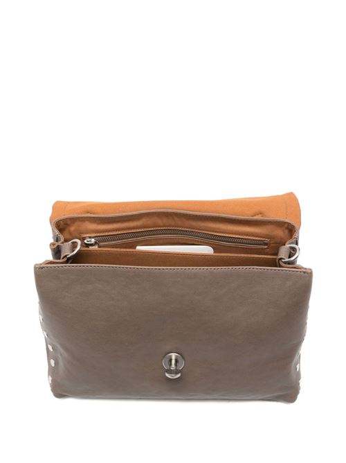 POSTINA TABACCO BABY LEATHER HANDBAG