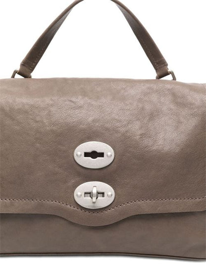 POSTINA TABACCO BABY LEATHER HANDBAG