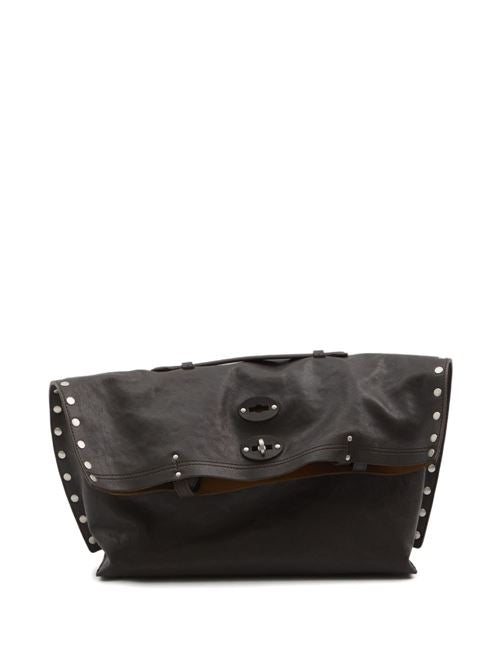 A'SPASSO TABACCO MEDIUM LEATHER HANDBAG