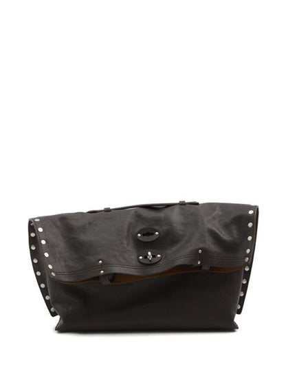 A'SPASSO TABACCO MEDIUM LEATHER HANDBAG