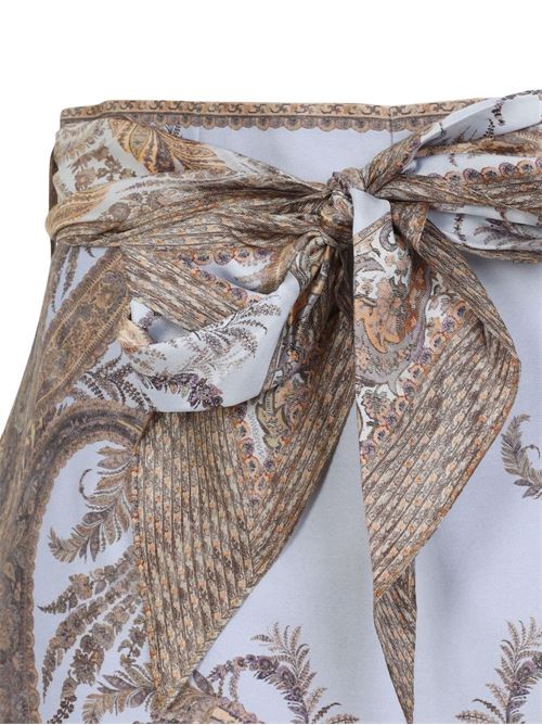 SILK AND COTTON PRINTED SHORTS
