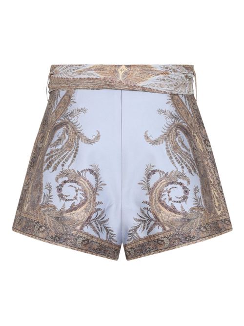 SILK AND COTTON PRINTED SHORTS