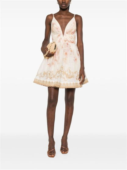 HYPNOTIC LINEN AND SILK MINI DRESS