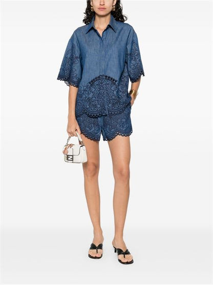 COCO EMBROIDERED DENIM SHIRT