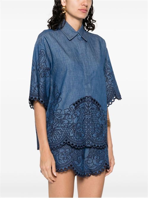 COCO EMBROIDERED DENIM SHIRT