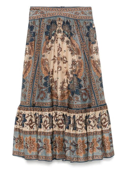 ASCENSION PRINTED SILK SKIRT