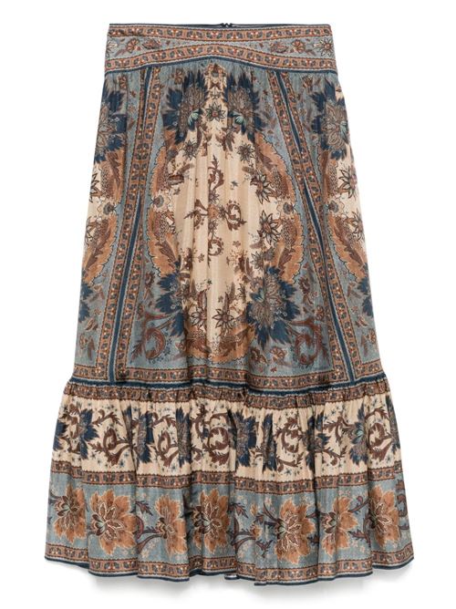 ASCENSION PRINTED SILK SKIRT