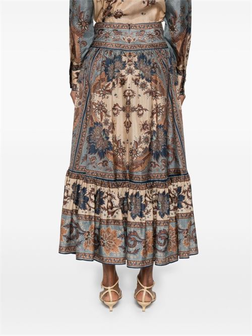 ASCENSION PRINTED SILK SKIRT