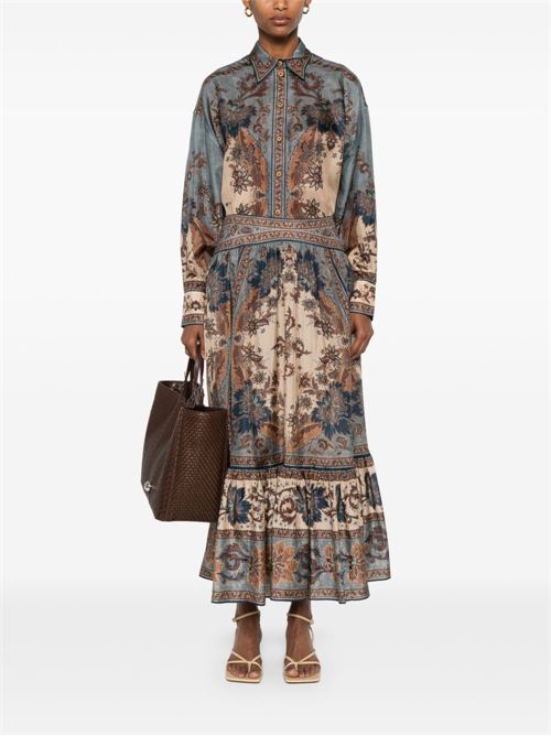 ASCENSION PRINTED SILK SKIRT