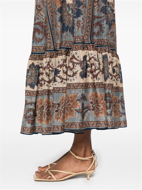 ASCENSION PRINTED SILK SKIRT