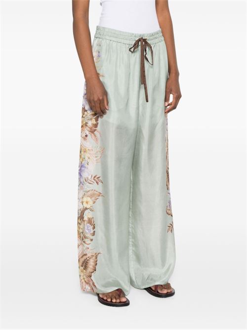 COCO PRINTED SILK TROUSERS