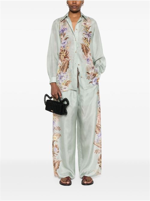 COCO PRINTED SILK TROUSERS