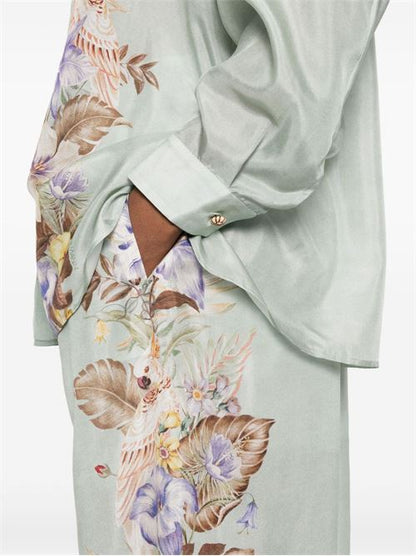 COCO PRINTED SILK TROUSERS