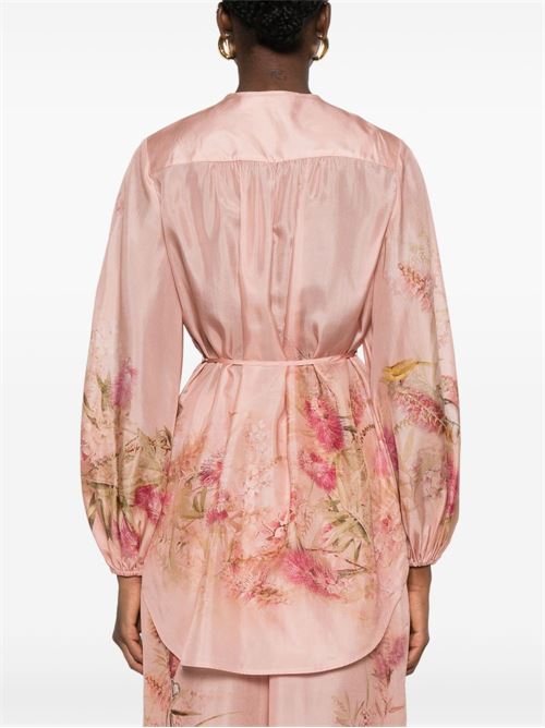 CASCADIAN PRINTED SILK TOP