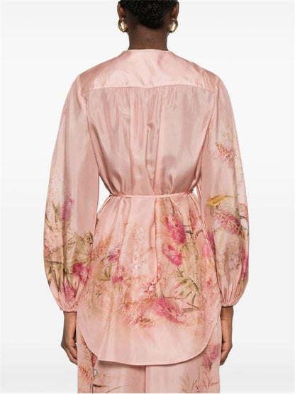 CASCADIAN PRINTED SILK TOP
