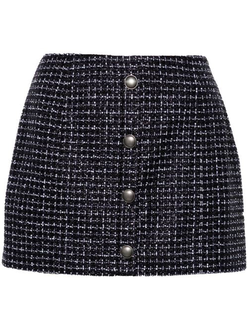 SEQUIN CHECKED TWEED MINI SKIRT