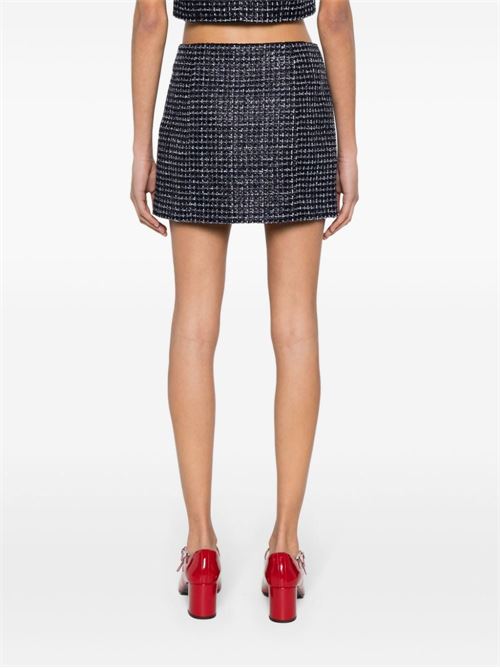 SEQUIN CHECKED TWEED MINI SKIRT