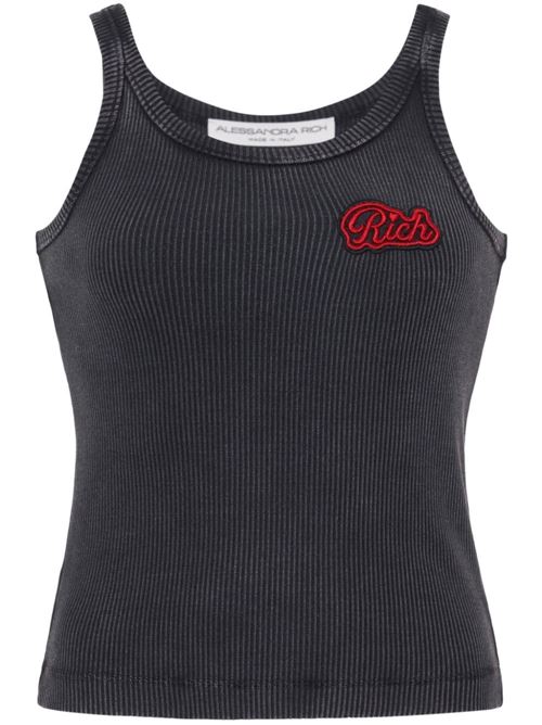 LOGO RIBBED COTTON TANK TOP