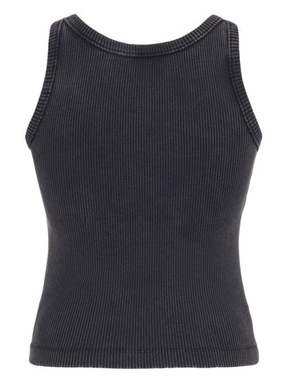 LOGO RIBBED COTTON TANK TOP