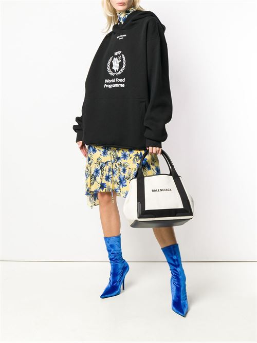 NAVY CABAS SMALL TOTE BAG