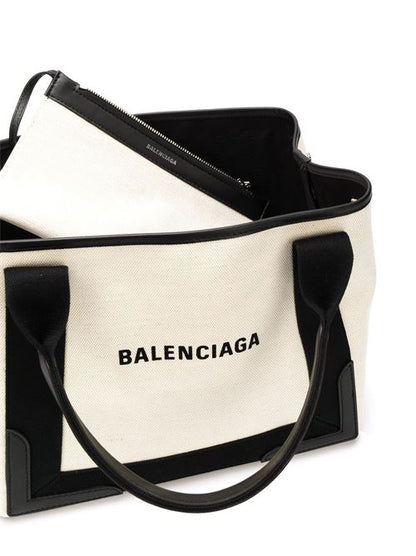 NAVY CABAS SMALL TOTE BAG