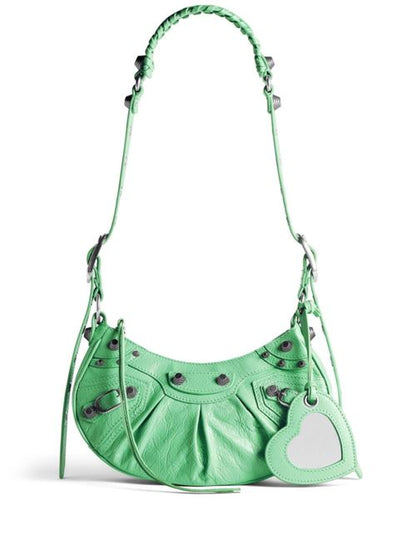 LE CAGOLE XS LEATHER SHOULDER BAG
